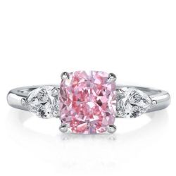 Cushion Cut pink Sapphire Ring