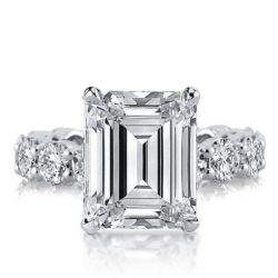 Emerald Eternity Engagement Ring