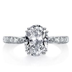 Double Prong Oval Engagement Rings