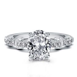 Cathedral Milgrain Engagement Ring
