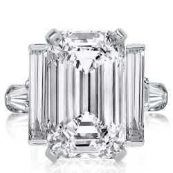 5 Stone Emerald Cut Diamond Ring