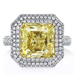 Double Halo Princess Cut Engagement Ring