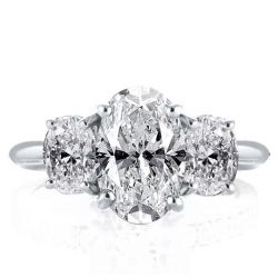 Three Oval Engagement Ring