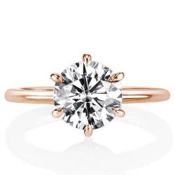 6 Prong Round Solitaire Engagement Ring