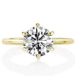 6 Prong Round Engagement Ring