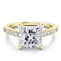 Golden Classic Princess Engagement Ring(4.15 CT. TW.)