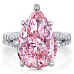 Pear Pink Engagement Ring