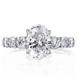 Unique Oval Engagement Ring 