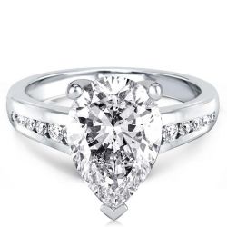 Italo Pear Cut Engagement Ring Classic Engagement Ring Affordable