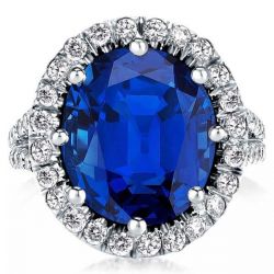 Blue Sapphire Oval Ring