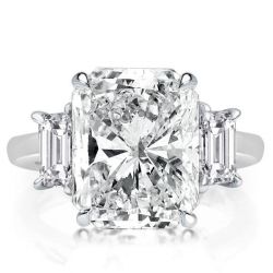 3 Stone Radiant Cut Engagement Ring