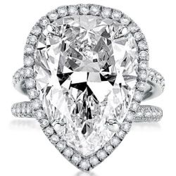 Split Shank Pear Engagement Ring