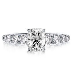 Cushion Cut White Sapphire Ring