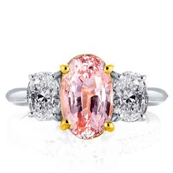 Pink Oval Engagement Ring