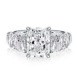 Five Stone Radiant Engagement Ring