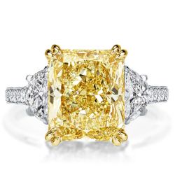 Fancy Yellow Radiant Engagement Ring
