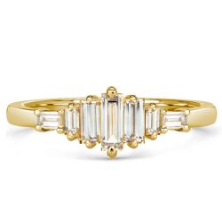 Italo Dainty Baguette Cut Unique Engagement Ring