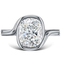 Italo Cushion Cut Solitaire Ring Engagement Ring In 925 Silver