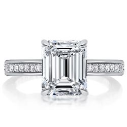 Italo Classic Emerald Cut Solitaire Engagement Ring
