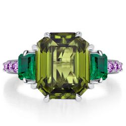 Unique 3 Stone Prtidot Engagement Ring Wedding Rings For Women