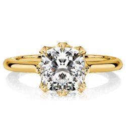 Italo Claw Prong Ring Cushion Cut Vintage Engagement Ring