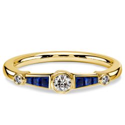 Italo Golden Bezel Setting Vintage Engagement Rings For Women Promise Ring