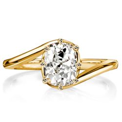 Italo Bypass Cushion Cut Engagement Ring For Women