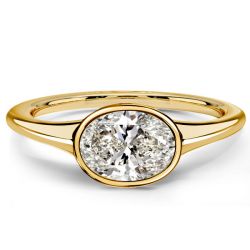 Italo Bezel Oval Cut Engagement Rings Travel Wedding Rings