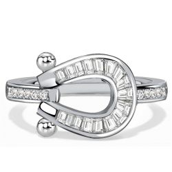 Italo Channel Set Horseshoe Ring Rravel Wedding Rings