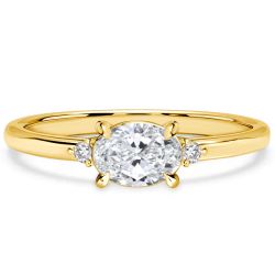 Italo East West Oval Cut Three Stone Rings Travel Wedding Rings