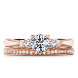 Rose Gold Engagement Ring Set