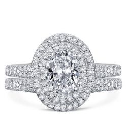 Classic Double Halo Bridal Set