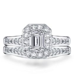 Vintage Halo Bridal Set