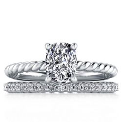 Solitaire Wedding Ring Set