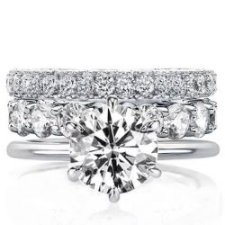 Solitaire Eternity Wedding Set