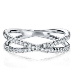 Crisscross Created Wedding Band