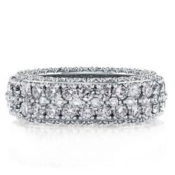 Double Row Eternity Wedding Band