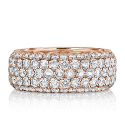 Rose Gold Five Row Eternity Wedding Band(2.75 CT. TW.)