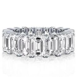 Eternity Double Prong Emerald Wedding Band(8.15 CT. TW.)