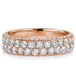 Rose Gold Eternity Micro Pave Wedding Band(2.75 CT. TW.)