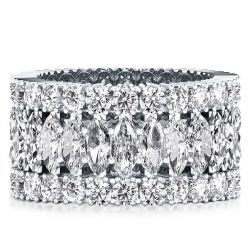 Triple Row Marquise Eterntiy Wedding Band(7.95 CT. TW.)