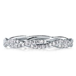 White Gold Twisted Wedding Band