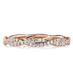 Rose Gold Twist Wedding Band(1.25 CT. TW.)