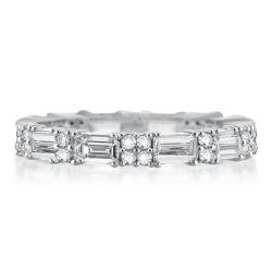 Baguette And Round Eternity Band