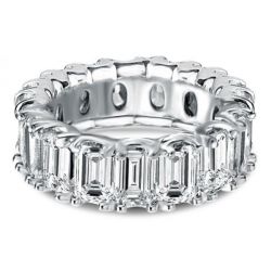 Emerald Cut Sapphire Eternity Band