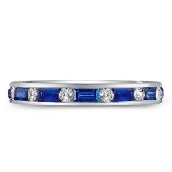 Sapphire Baguette Eternity Band