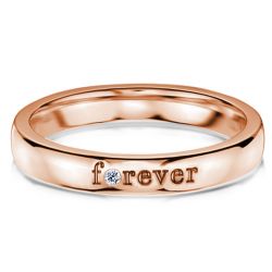 Rose Gold Wedding Band Womens