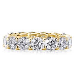 Golden U-prong Eternity Wedding Band