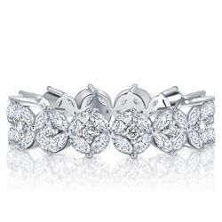 Italo Marquise Cut Eternity Wedding Band For Women