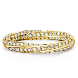 Italo Golden Infinity Design Round Cut Eternity Wedding Band